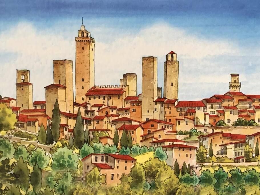 Lovely 2 Bedroom In San Gimignano Historic Center Buitenkant foto